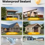 Polyurethane Waterproof Coating, 1 kg, White Waterproof Sealant for Roof, Concrete, Wall, Multi-Surface Leak Repair Coating, Durable Water-Based Rubber Sealant Indoor & Outdoor