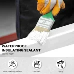 Polyurethane Waterproof Coating, 1 kg, White Waterproof Sealant for Roof, Concrete, Wall, Multi-Surface Leak Repair Coating, Durable Water-Based Rubber Sealant Indoor & Outdoor