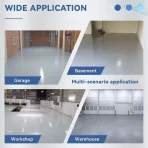 Polycuramine Garage Floor Coating, 1kg Kit, Outdoor special pu coating acrylic floor paint waterproof non-slip wear-resistant floor paint