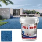 1KG Epoxy Floor Paint, Non-Slip, Waterproof, Odorless Floor Coating with Marble Effect (High-Gloss Finish), Waterproof Paint
