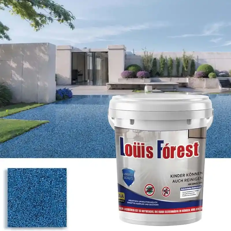 1KG Epoxy Floor Paint, Non-Slip, Waterproof, Odorless Floor Coating with Marble Effect (High-Gloss Finish), Waterproof Paint