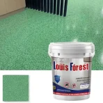 1KG Epoxy Floor Paint, Non-Slip, Waterproof, Odorless Floor Coating with Marble Effect (High-Gloss Finish), Waterproof Paint