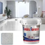 1KG Epoxy Floor Paint, Non-Slip, Waterproof, Odorless Floor Coating with Marble Effect (High-Gloss Finish), Waterproof Paint