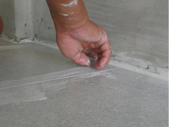 Moisture test on concrete before applying garage floor coating